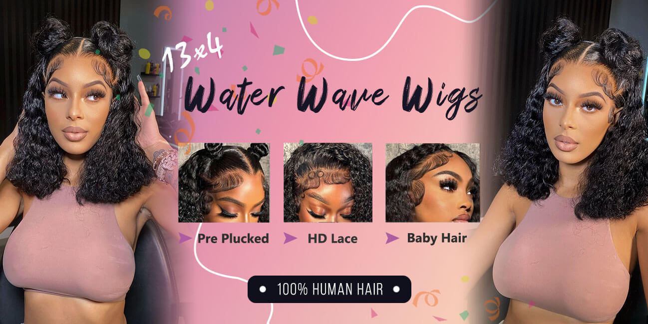 SISDORE HAIR wet and wavy short human hair lace front wig