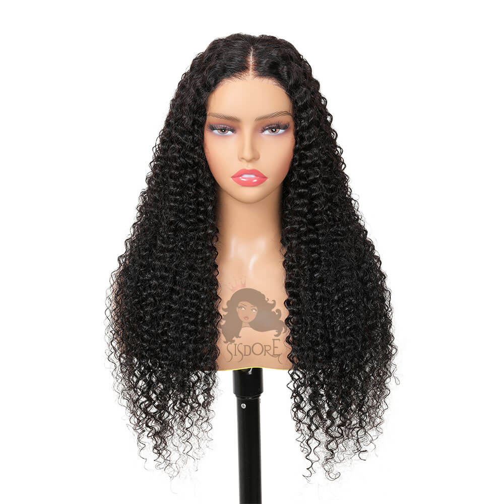 Jerry Curly Hair Glueless Wig, Pre Cut Lace Wear and Go Wigs
