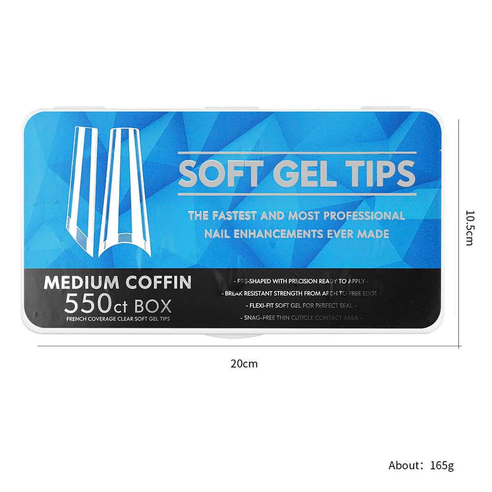 box size and weight of soft gel tips