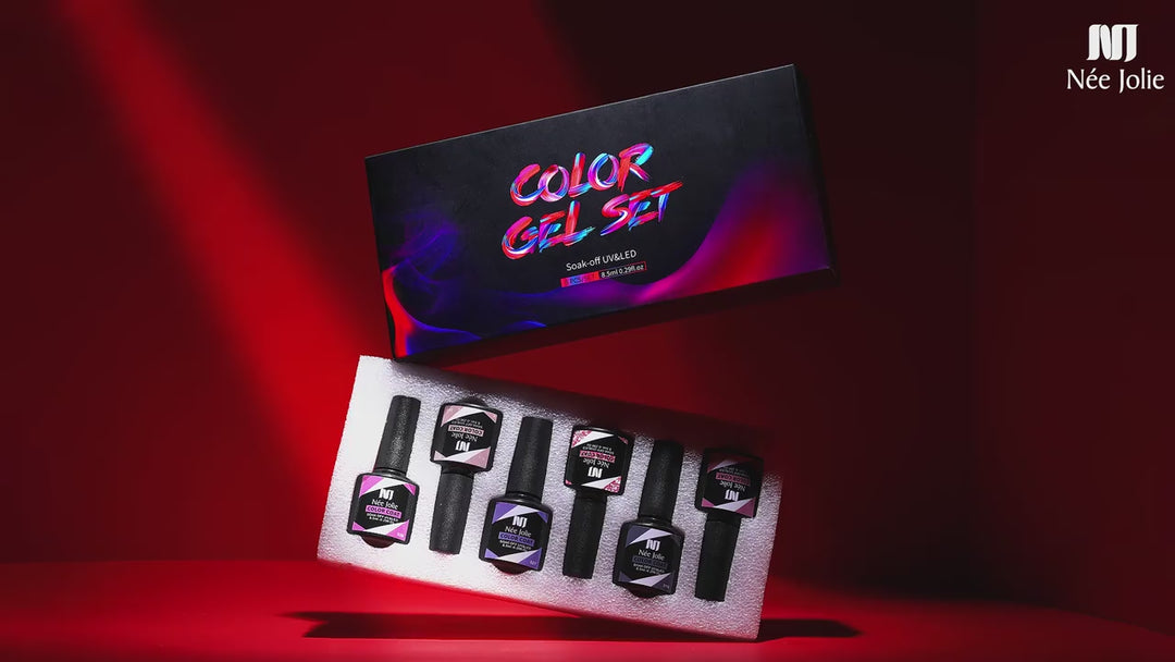 Gel Nail Polish Set 80 Colors, Soak Off UV Color Gel 6 Pcs