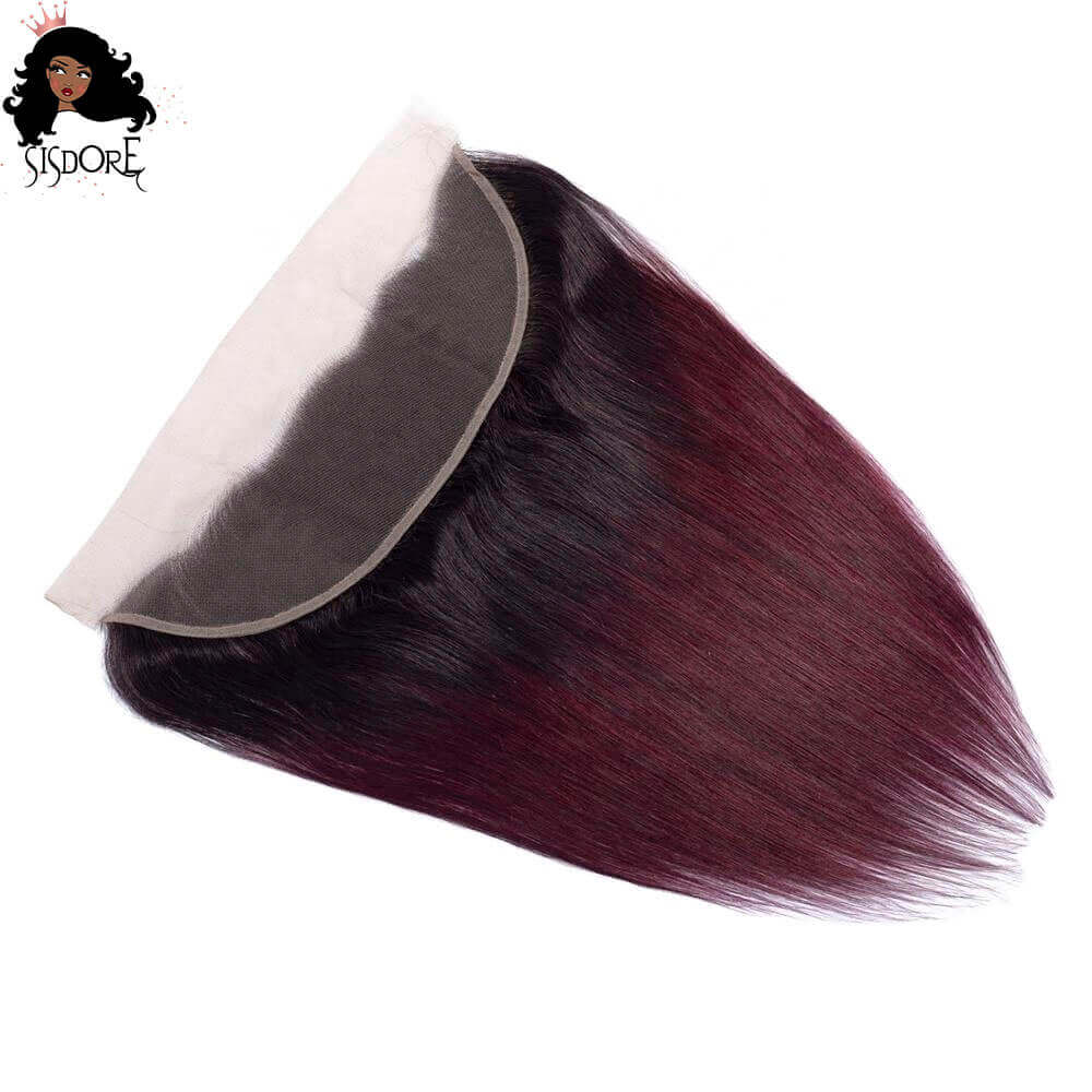 13x4 Lace Frontal 1B/99J Ombre Straight
