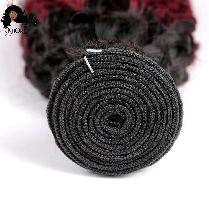 1B/99J Kinky Curly Hair Bundles
