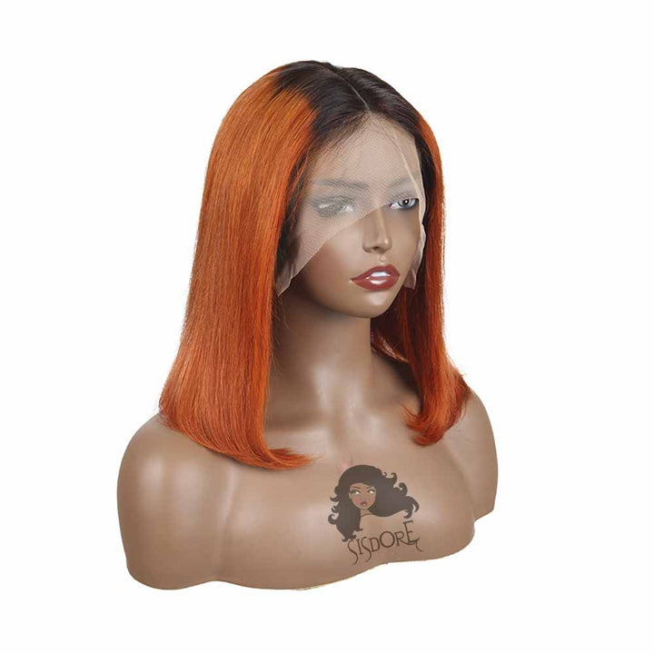 1B Ginger Bob Lace Front Wig Human Hair