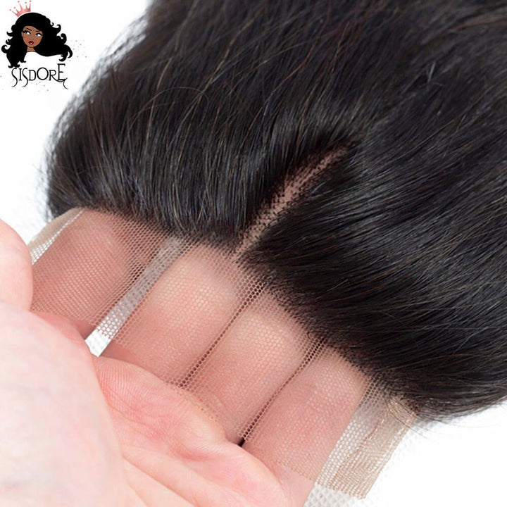 1B/Purple straight 4x4 closure