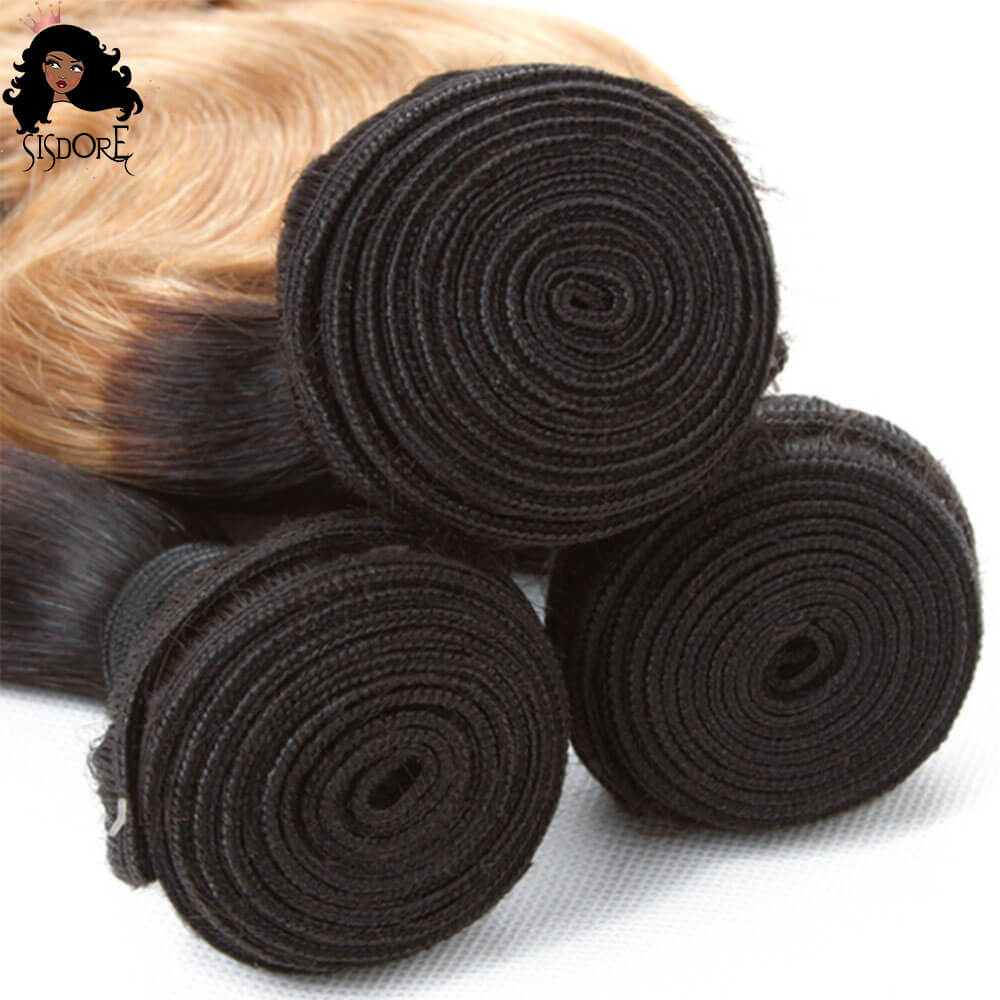 1b 27 Blonde Ombre Hair Bundles Body Wave