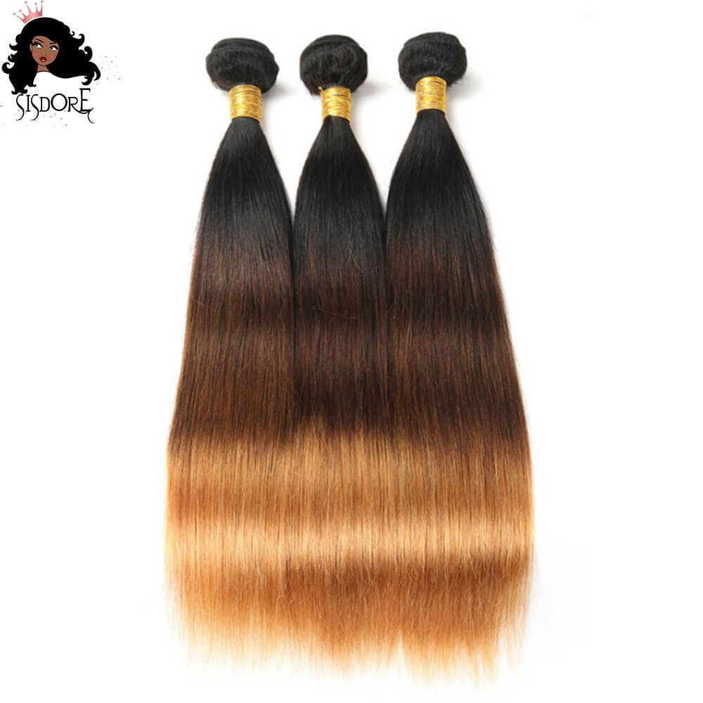 1B/4/27 ombre straight hair bundles