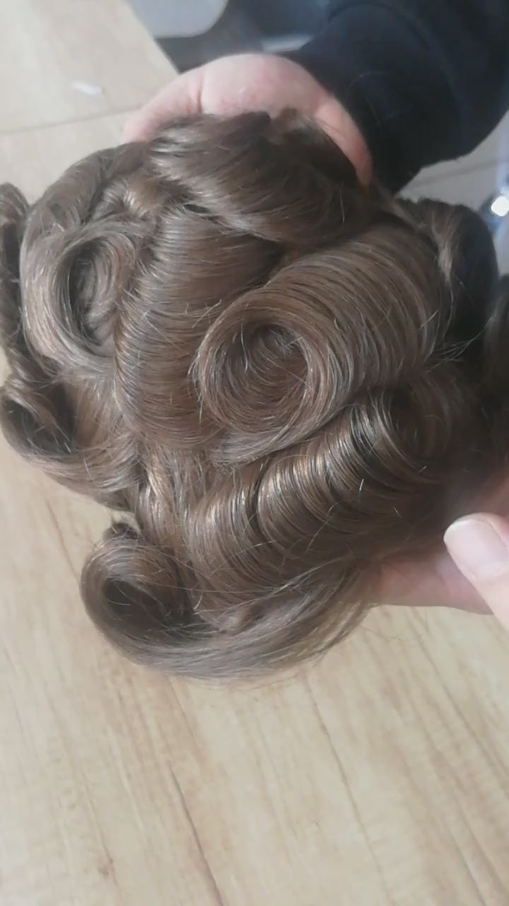 Best affordable hair replacement system for men, Q6 lace with PU toupee