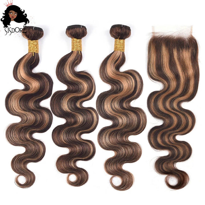 4/27 Body Wave Bundles with Closure