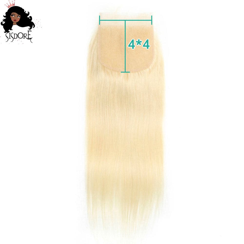 4x4 HD lace closure straight 613 blonde hair