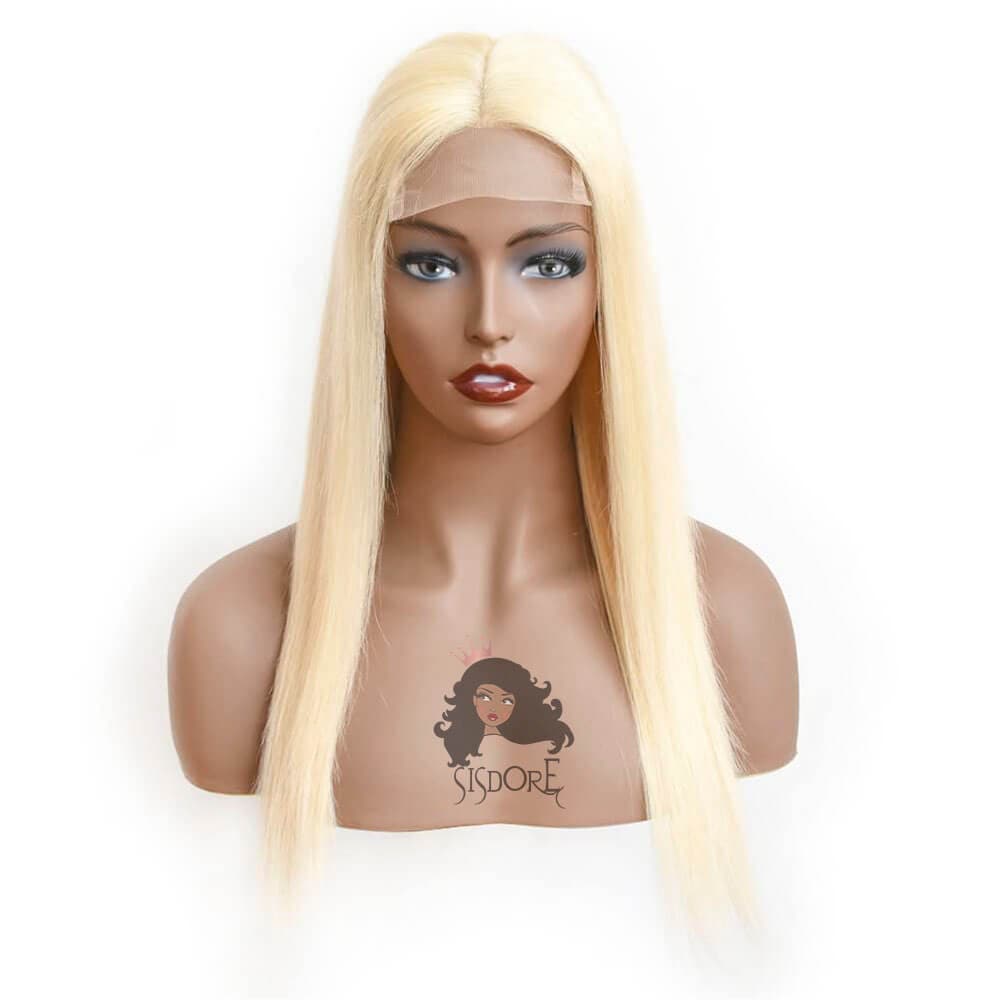 613 blonde human hair HD lace closure wig