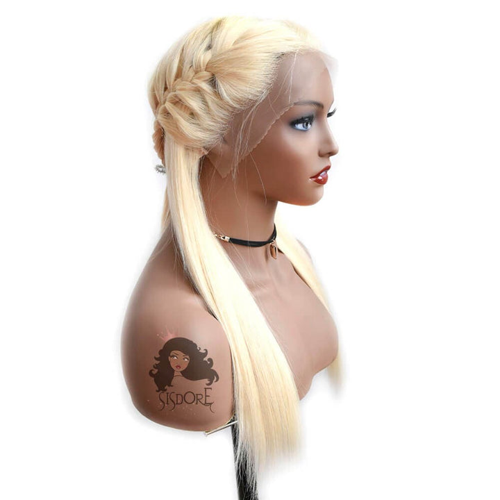 613 blonde wig - straight human hair lace front wig
