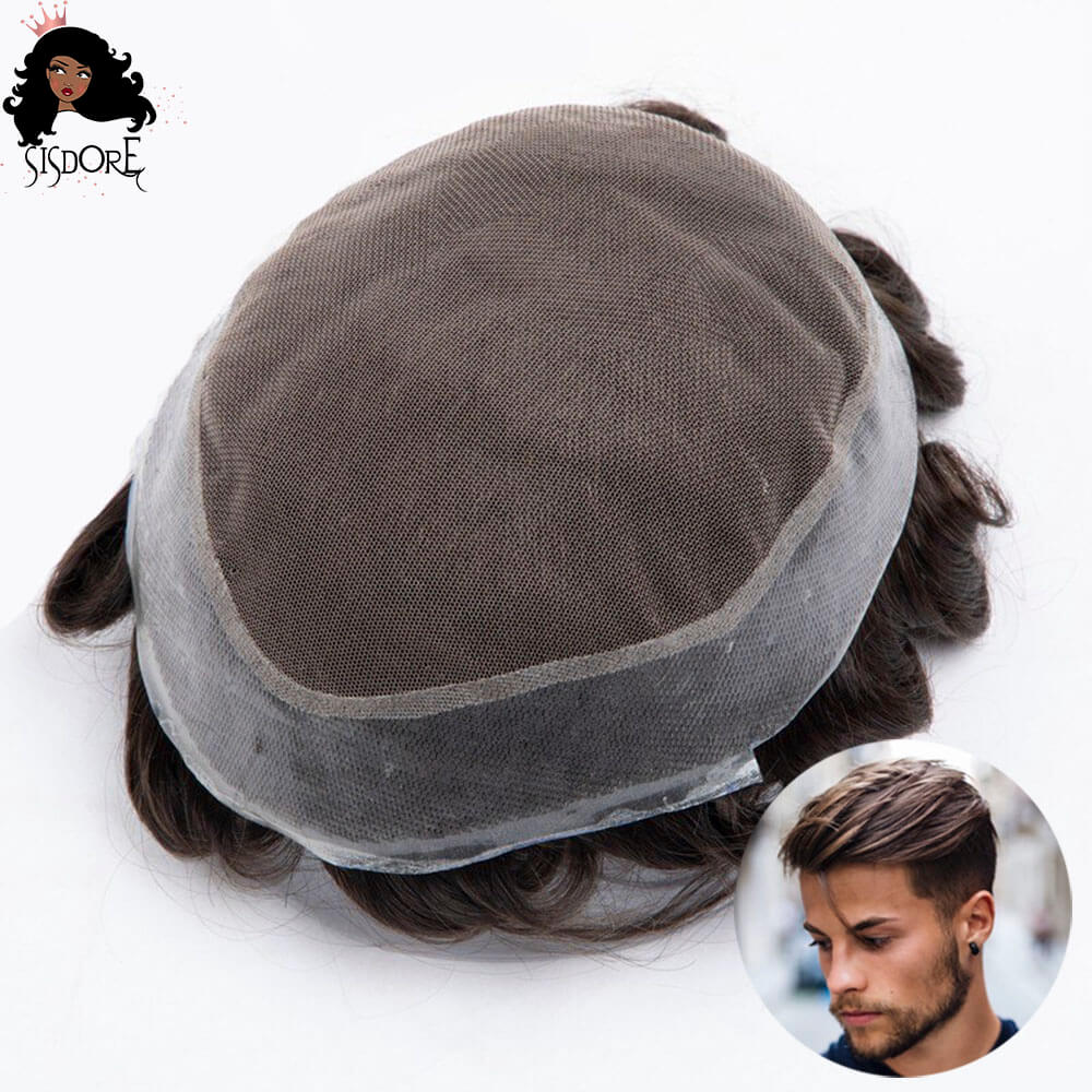 Men's Toupee Australia Base Lace with PU Hair Prosthesis – SISDORE