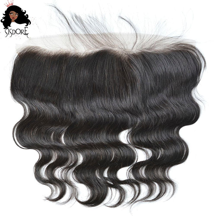Black Body Wave Brazilian Hair 13 by 4 lace frontal with baby hair