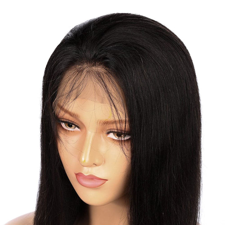 Black Straight Hair Wig in Natural Color with Lace Front