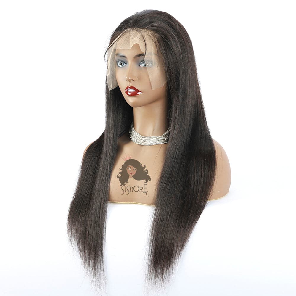 Black Straight Lace Front Wigs