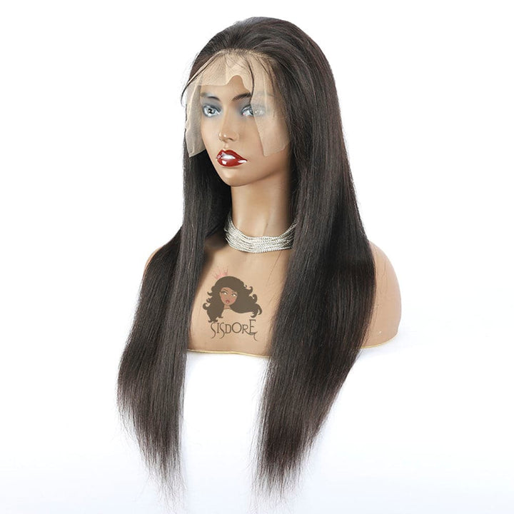 Black Straight Lace Front Wigs