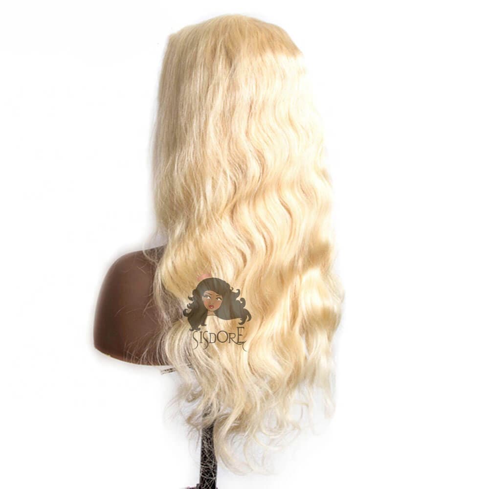 Blonde 613 Human Hair Body Wave Wig Featuring HD Lace