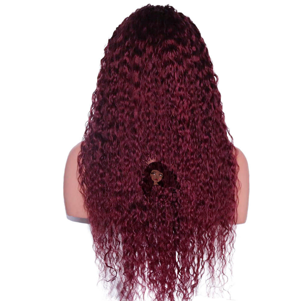 99j burgundy curly wig