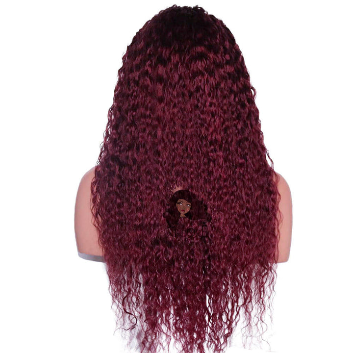 99j burgundy curly wig