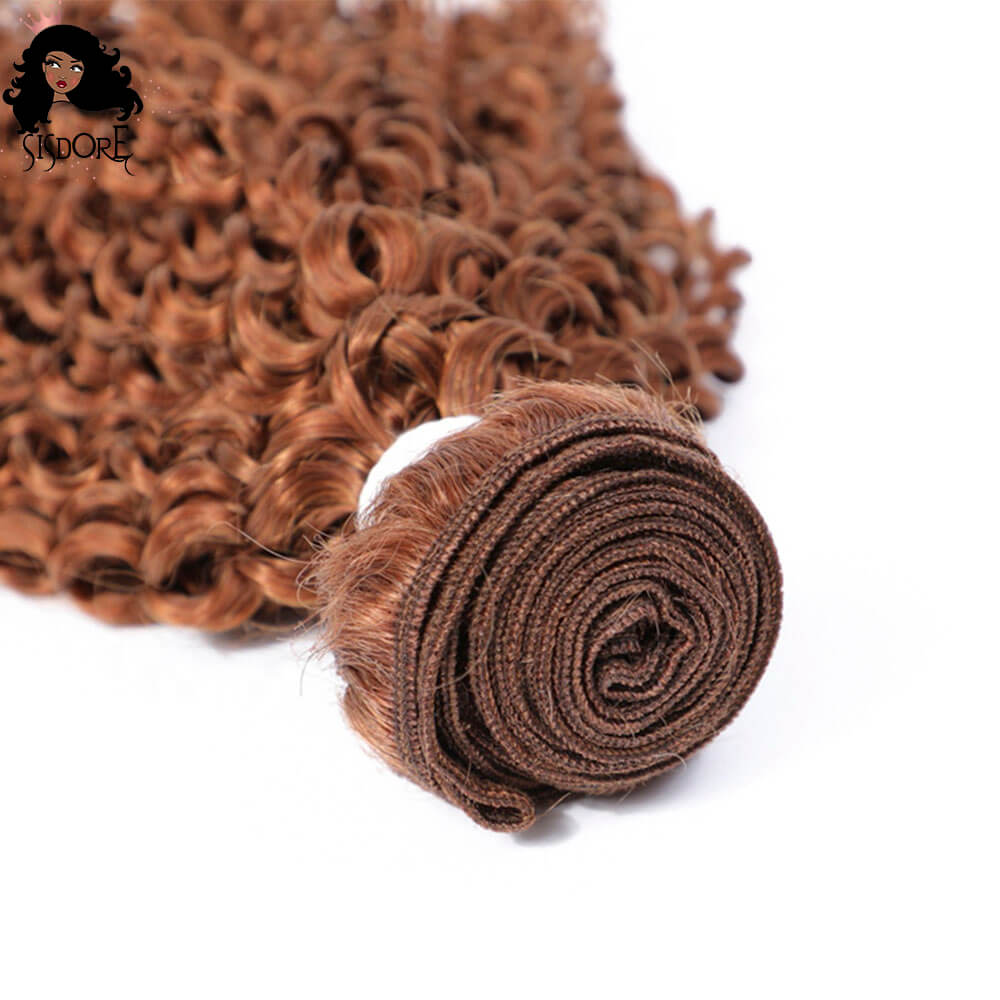 Dark Auburn Hair Bundles Kinky Curly Color 33