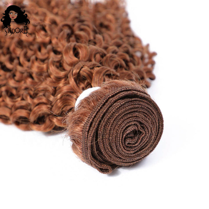 Dark Auburn Hair Bundles Kinky Curly Color 33