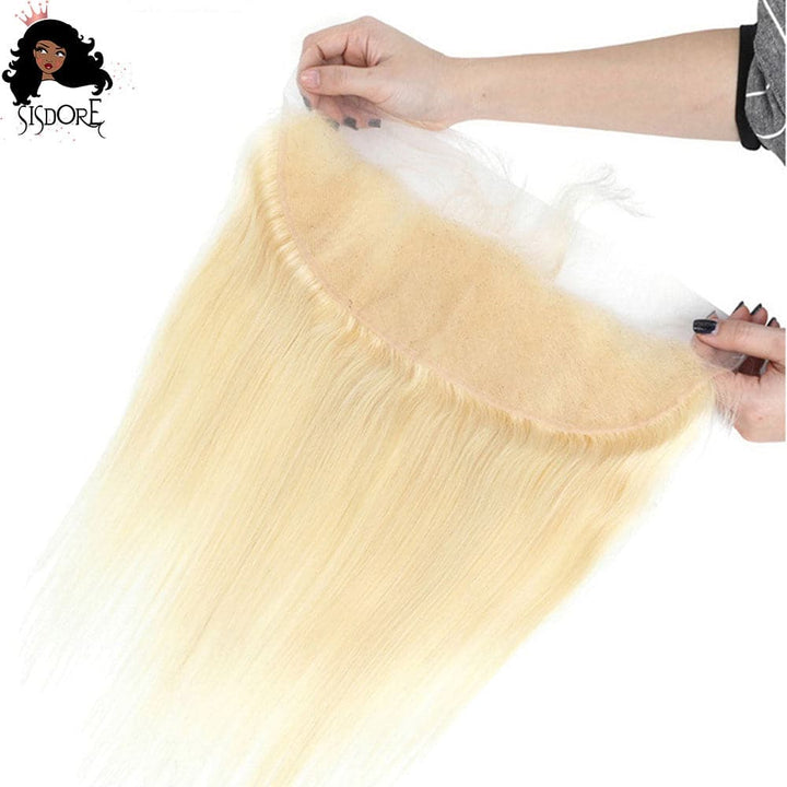 HD lace frontal straight 613 blonde hair