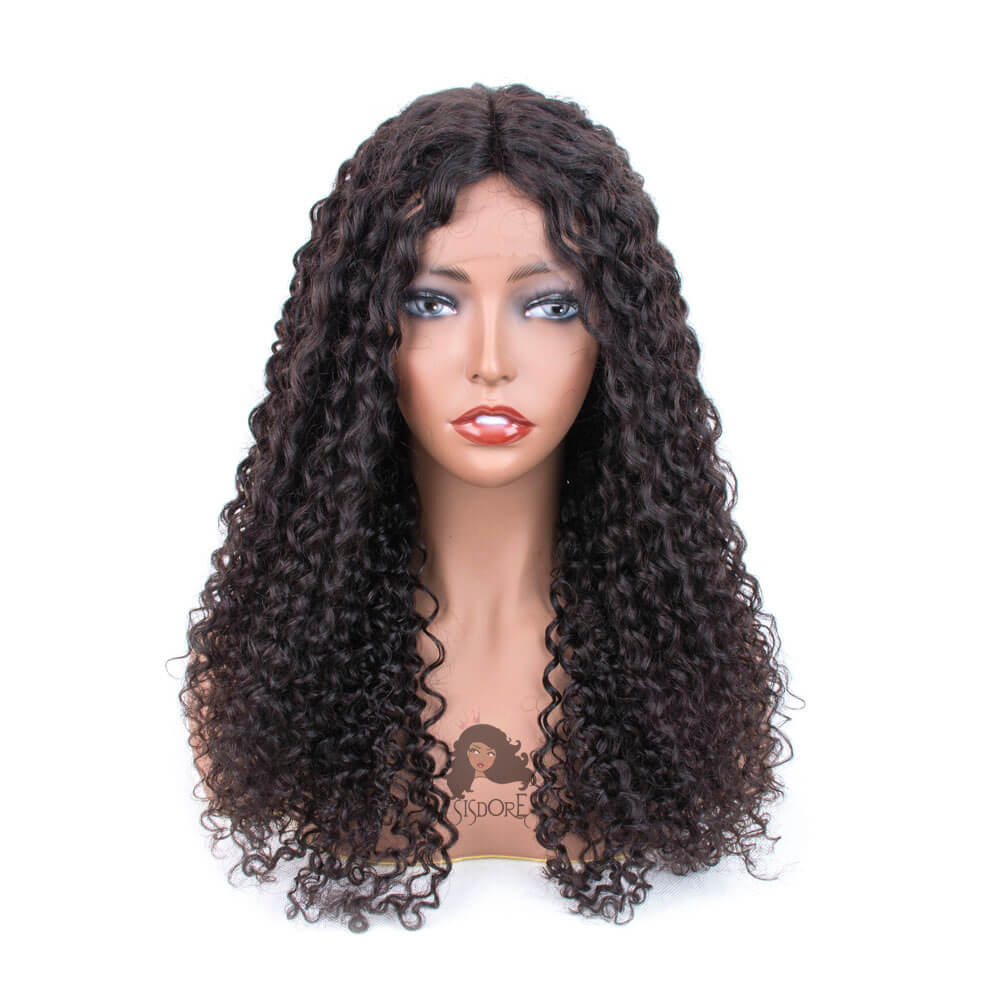 Jerry curly Human Hair T-Part Wigs