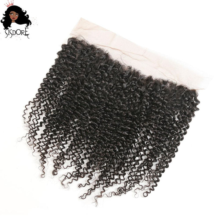 Kinky curly 13x4 lace frontal for sew ins