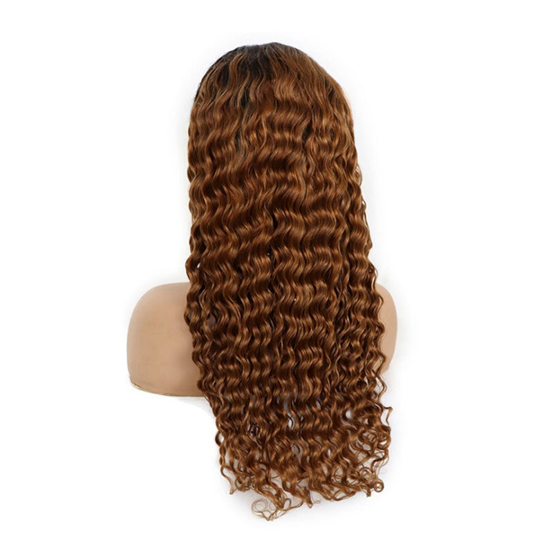 Medium auburn deep wave wig 1B/30