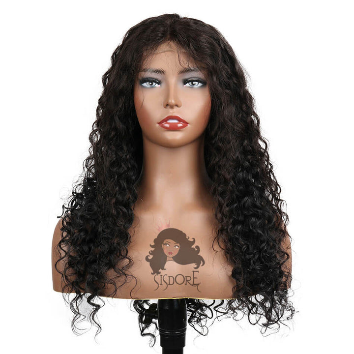 deep wave HD lace closure wig 4x4