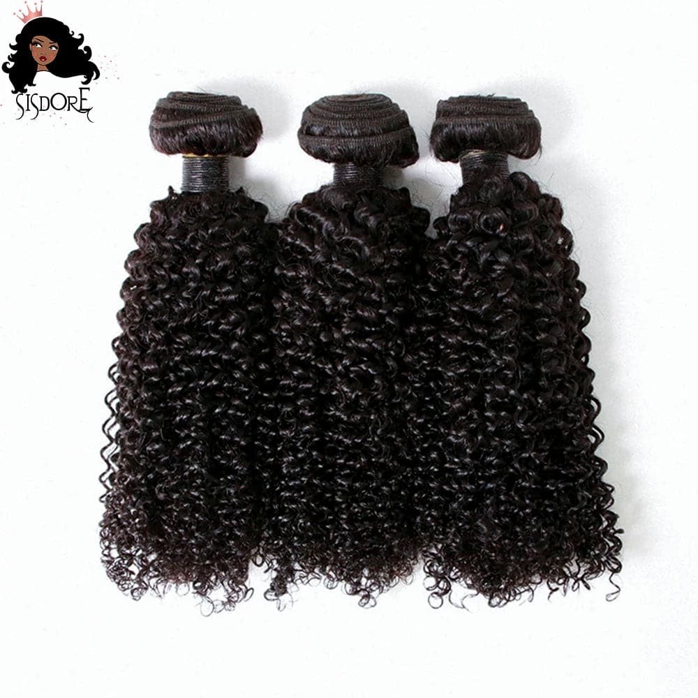 Kinky curly human hair bundles