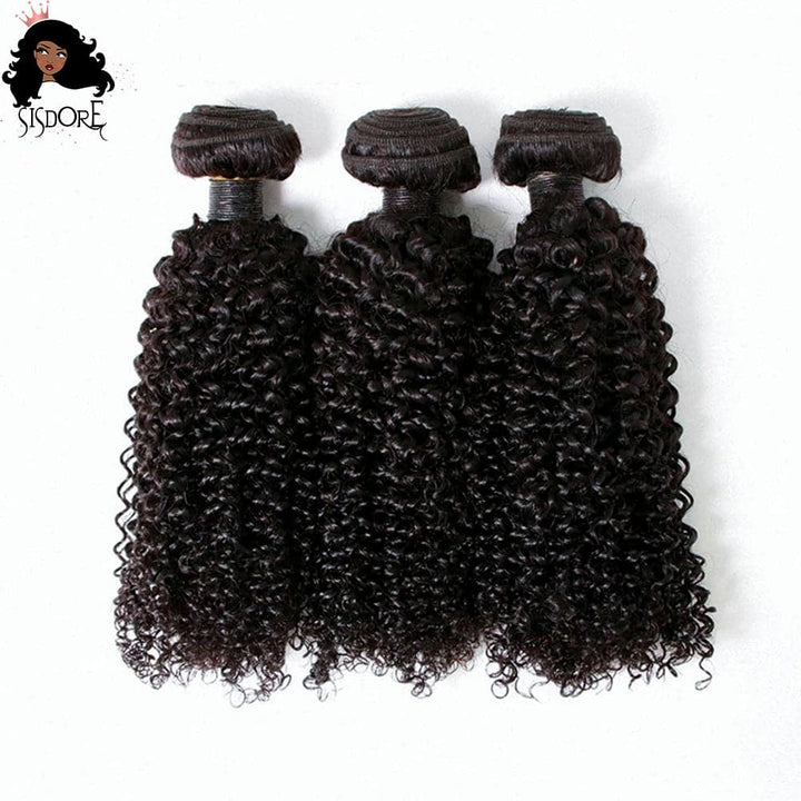 Kinky curly human hair bundles