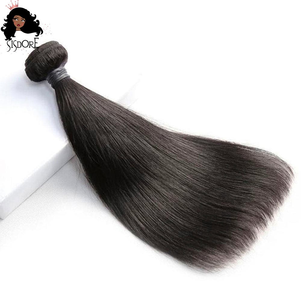 SISDORE 10A Natural Color Straight Brazilian Hair 3 Bundles STB-002