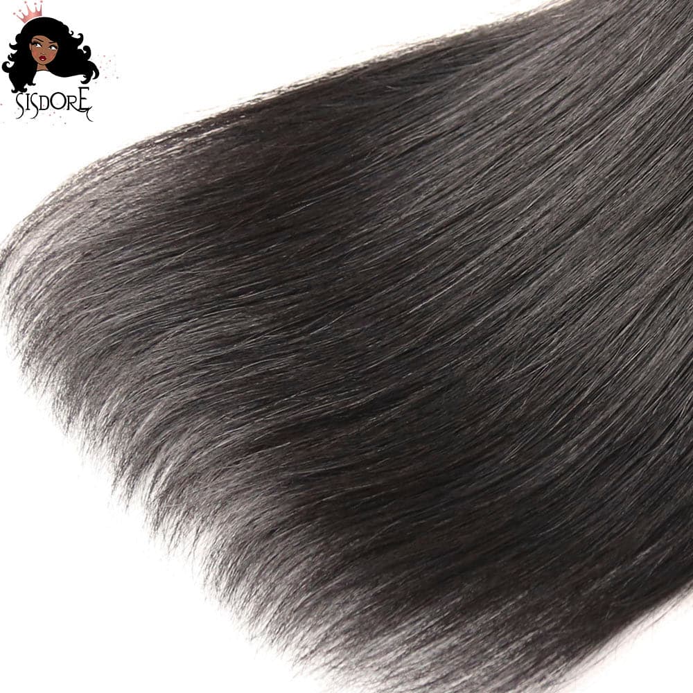 SISDORE 10A Natural Color Straight Brazilian Hair 3 Bundles STB-002