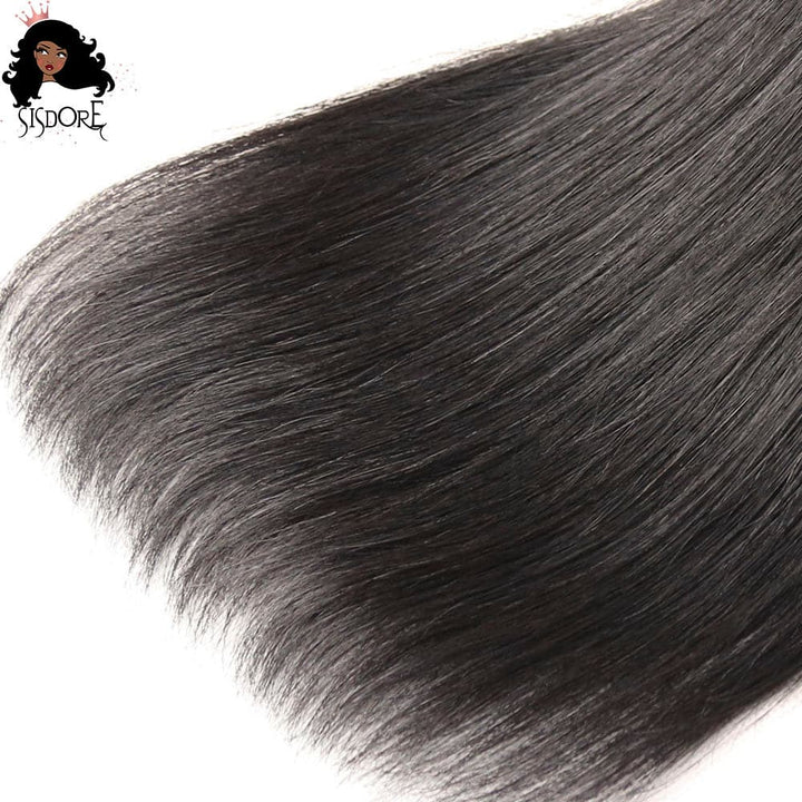 SISDORE 10A Natural Color Straight Brazilian Hair 3 Bundles STB-002
