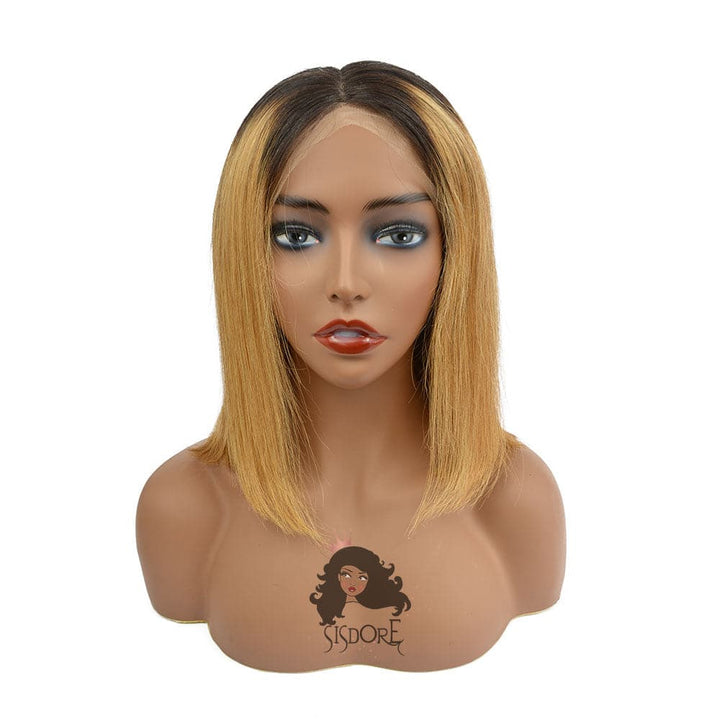 Short Blonde Ombre Lace Front Wig 12 inch