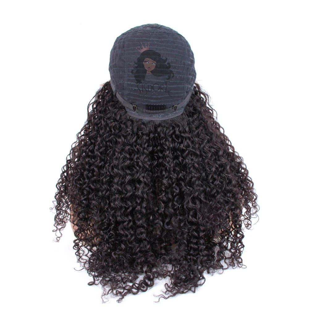 T-part lace curly human hair wig