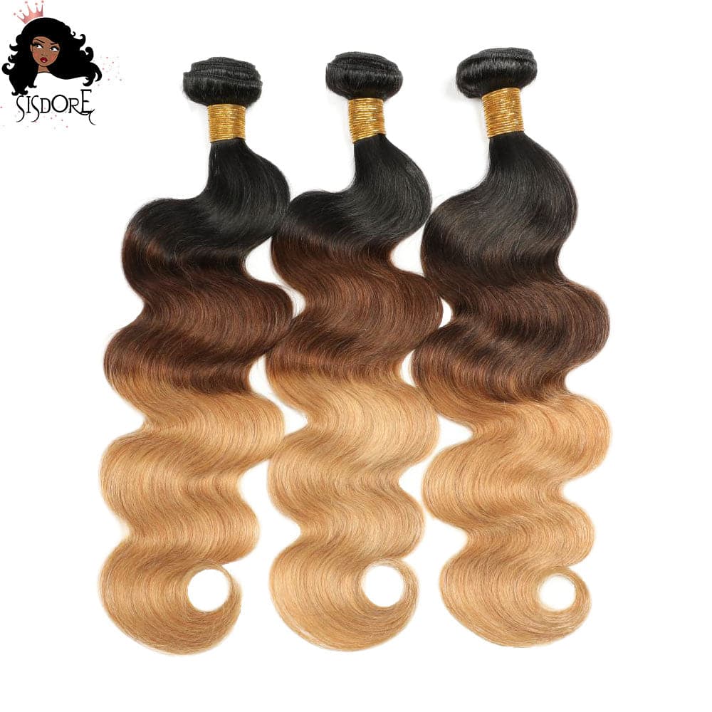T1B/4/27 Body Wave Human Hair Bundles