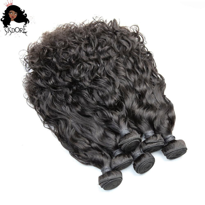 Water wave hair bundles