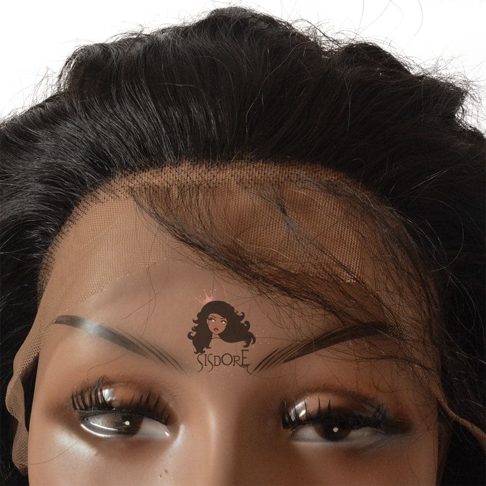 deep curly lace front wigs with natural hairline and baby hair, black curly human hair wigs for women