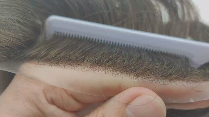 Men’s Hair Replacement Toupee with Australian Lace Base and PU Prosthesis