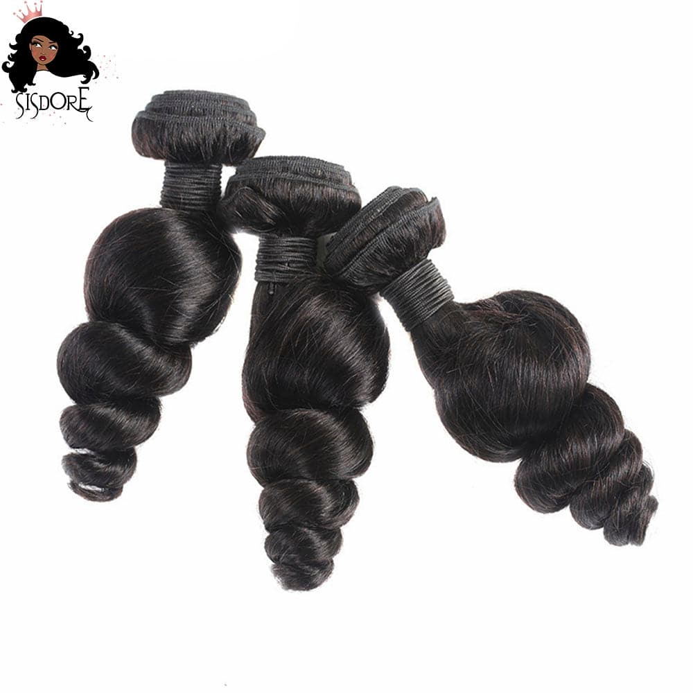 loose wave bundles black human hair