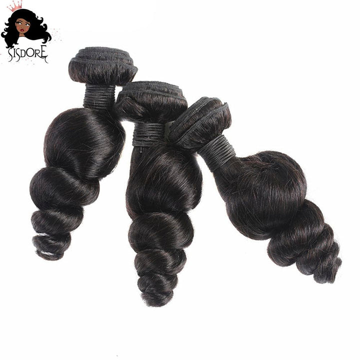 loose wave bundles black human hair