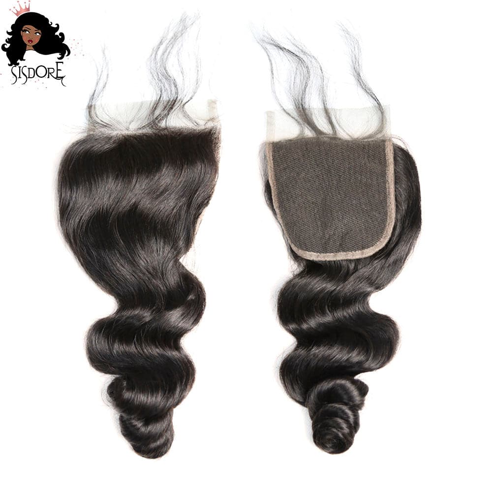 loose wave closure 4x4 lace