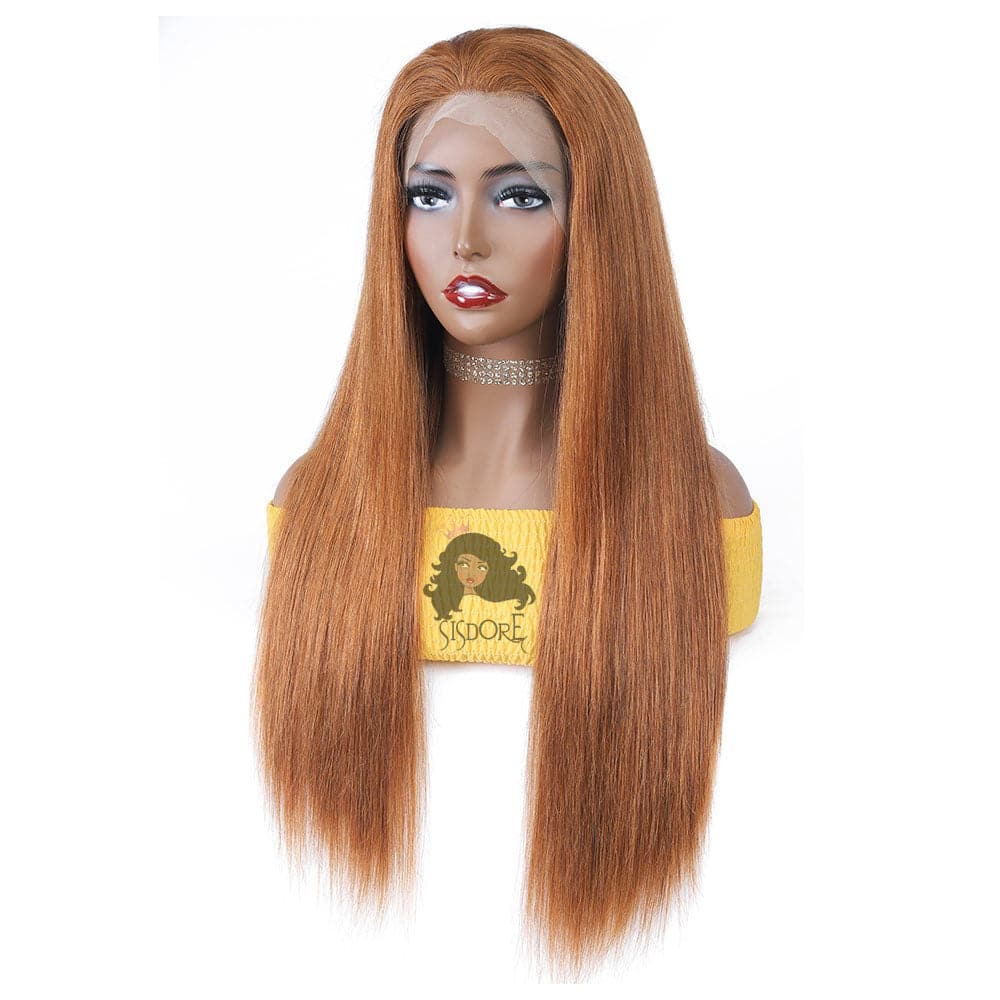 medium auburn straight hair wigs