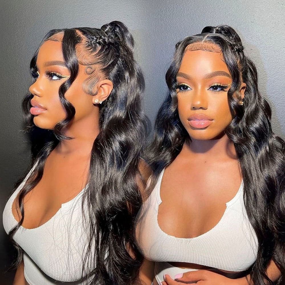natural color body wave human hair wigs