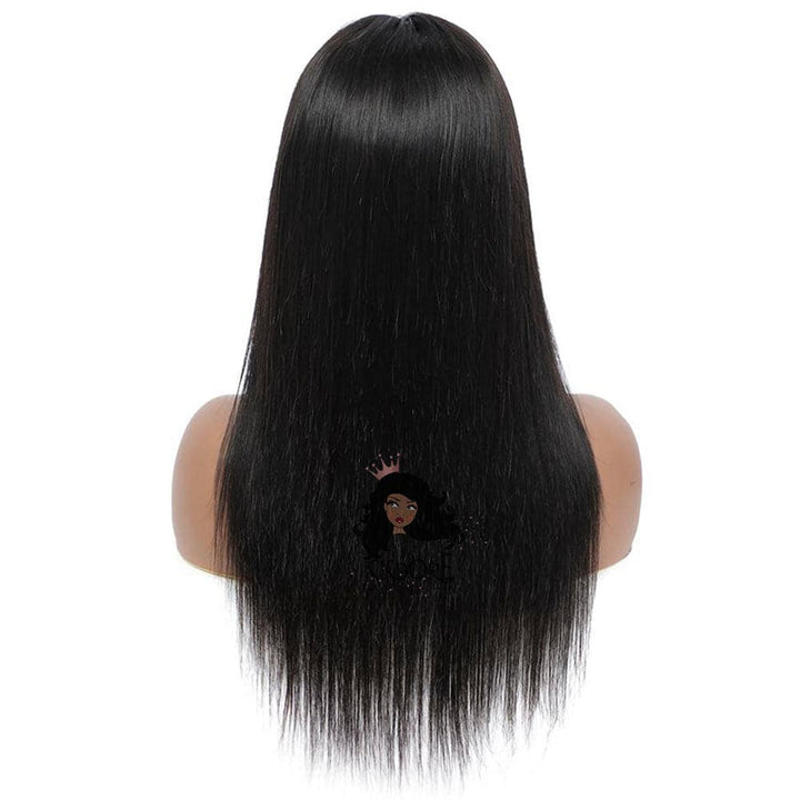 straight black wig human hair - 360 Lace & Full Lace