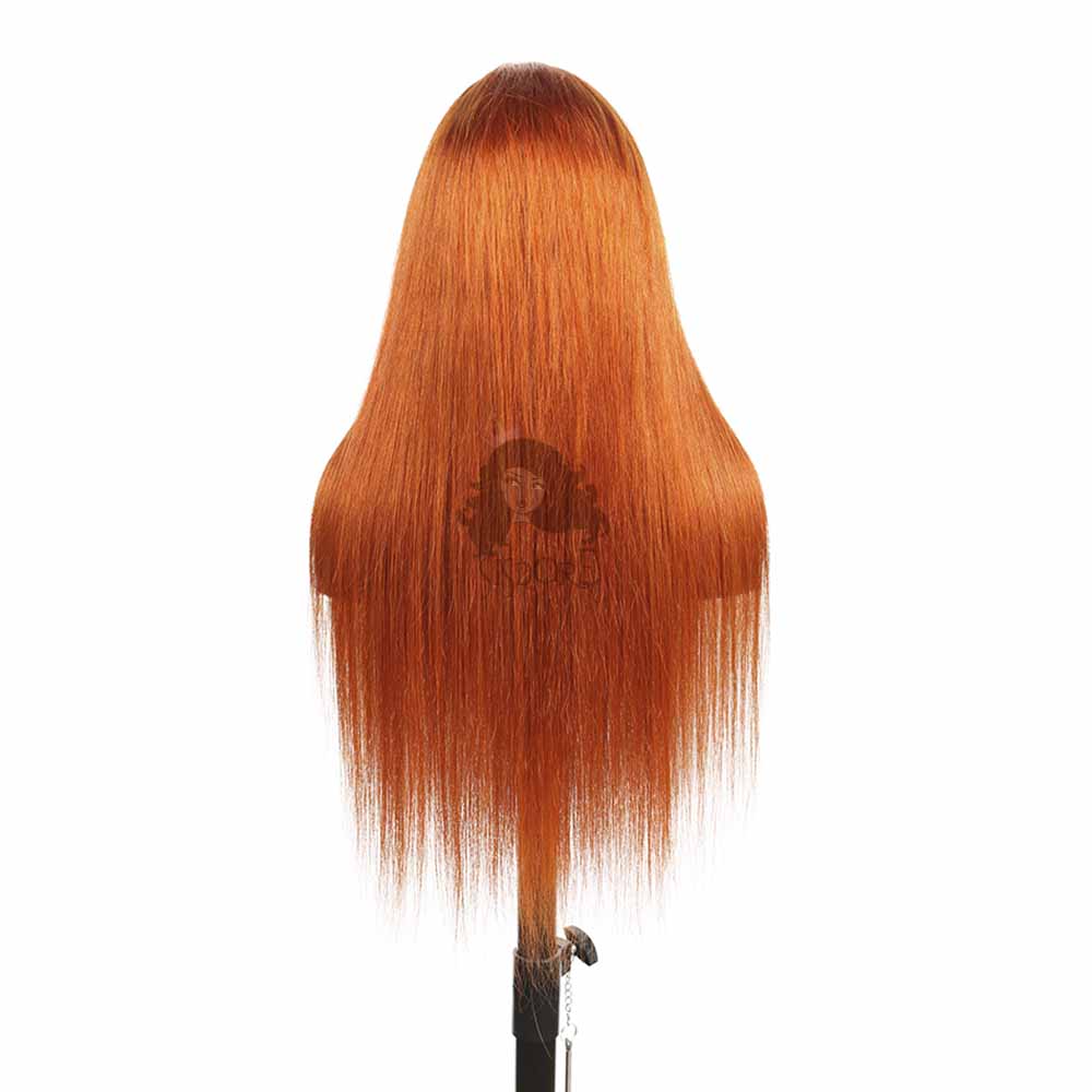 straight ginger orange wig human hair