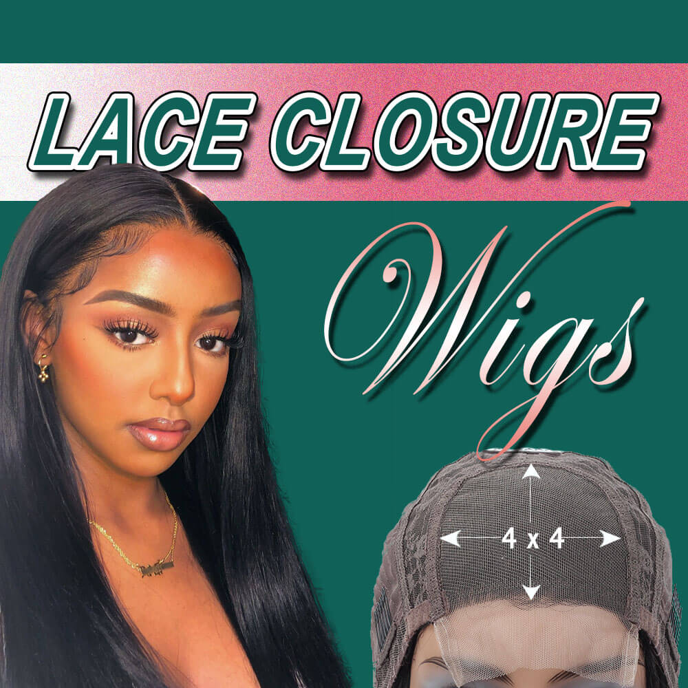 Lace closure wigs