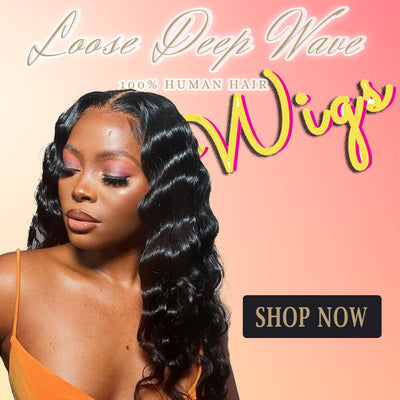 Loose deep wave human hair lace wigs